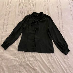 Express Black Buttoned Blouse